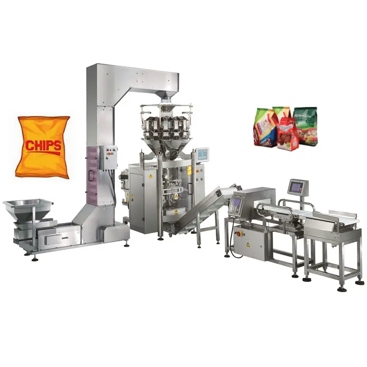 Máquina de embalagem multi-função, automática econômica, halterofilismo, vertical, pequenos doces, batatas, batatas, embalagem