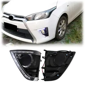 Gobison Bright LED DRL Daytime Running Light Fog Light With Turn Signal For Toyota YARiS L 2013 2014 2015 Fog Light