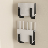 Étagère murale pour routeur Wi-Fi sans fil, support de rangement en plastique ABS, crochet pour routeur, support de câble, boîte organisatrice pour salon