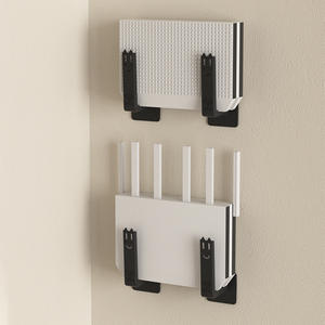 Kotak penyimpanan Router nirkabel, rak plastik Abs, kotak pengatur braket daya kabel untuk ruang tamu pasang di dinding - Product Image 4