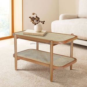 Mesa de centro de madera de fresno indonesio, que combina elegancia natural y durabilidad en un centro de mesa elegante que complementa el estilo. - Product Image 2