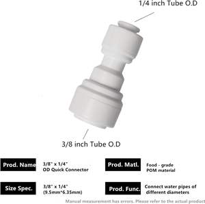 1/4 "3/8" सीधे संघ त्वरित फिटिंग कनेक्टर के आकार के समान सीधे एडाप्टर पुश-को आकार देने के लिए बराबर सीधे एडाप्टर पुश-को आकार दिया - Product Image 6