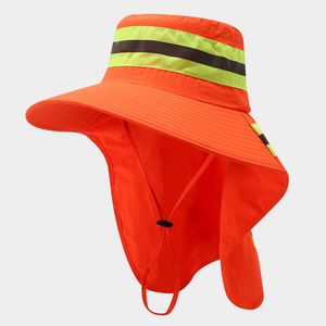 Casquette de baseball sportive en plein air Casquette en nylon avec rabat de cou Visière de sécurité réfléchissante haute visibilité pour le travail de nuit et la course à pied - Product Image 3