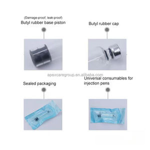 Cartouche de 3 ml pour perte de poids, 75 unités, plastique vert jetable, stylo de 10 mg - Product Image 2