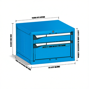 Fami Master Key Comfort <b>Drawer</b> Cabinet 561x573x400mm 2 <b>Drawers</b> <b>Tool</b> Storage Greyish White RAL9002 - Product Image 3