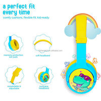 Écouteurs pour enfants et tout-petits 85db pour la maison et les voyages, écouteurs sans fil supra-auriculaires pour enfants avec haut-parleurs et micro