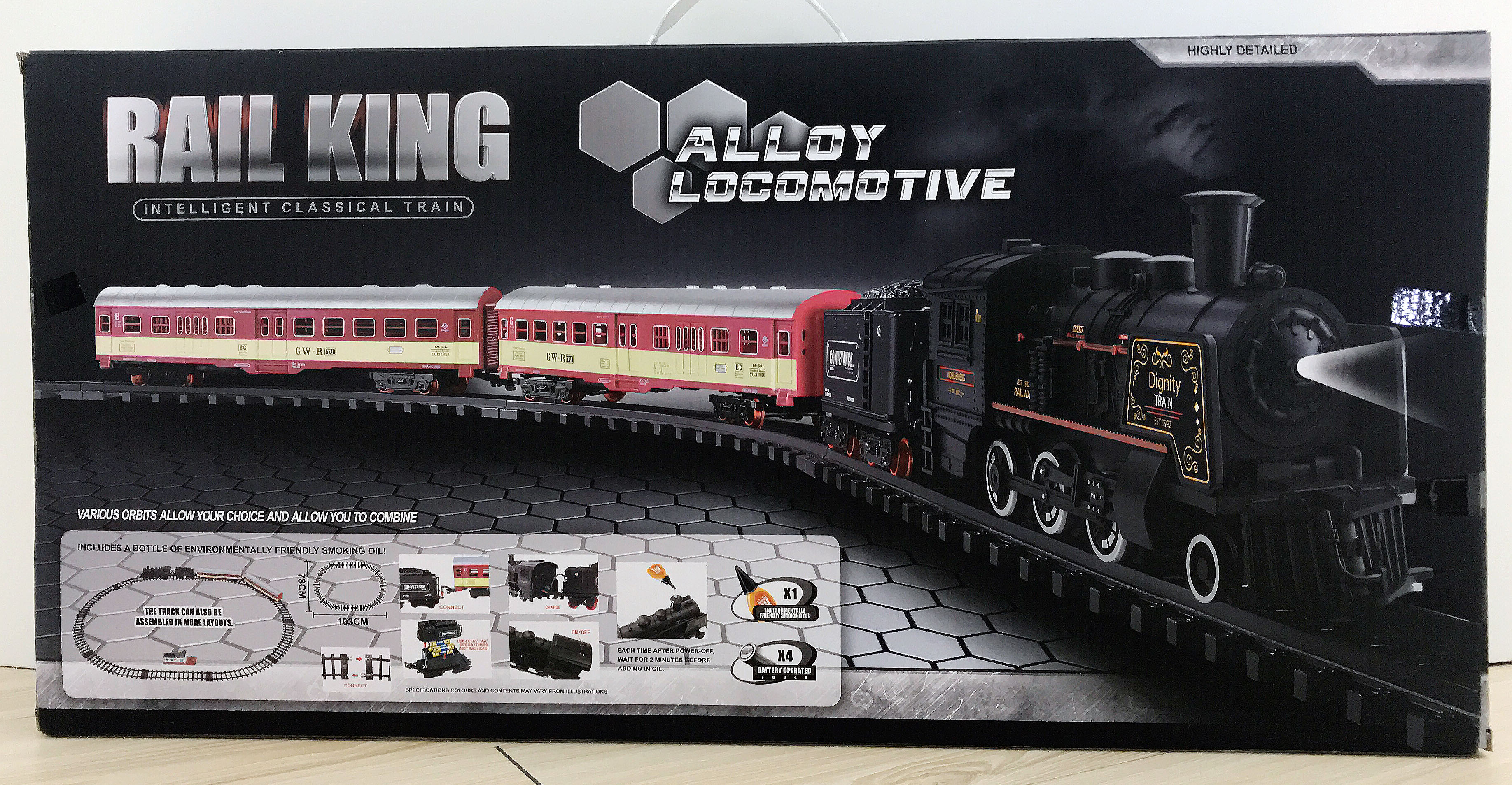 金属製スモーキングレールキングクラシック蒸気機関車組み立て