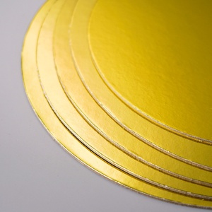 Custom Gold & Silver Recyclable Cake Paper Boards Embossed Pastry Cardboard Trays with Support Base Eco-Friendly Cake Base Board - Product Image 5