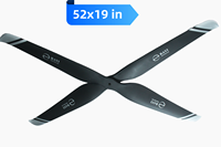 52*19 pales en Fiber de carbone 52 pouces hélice Agriculture UAV RC Drone accessoire Quad copter Hexa copter Multi rotor hélice d'avion