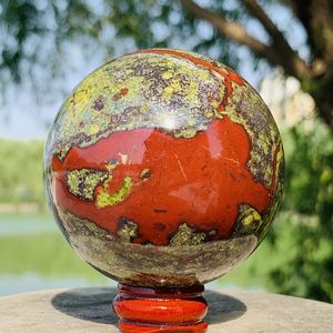 Esferas de Piedra de Sangre de Dragón Natural de Alta Calidad al por Mayor, Bolas de Cristal Pulido Rojas de 5-8cm para Decoración del Hogar y Regalos Empresariales - Product Image 3