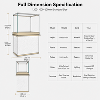 Vitrine de présentation de bijoux en or tout-en-un avec éclairage LED, meuble de luxe pour boutique