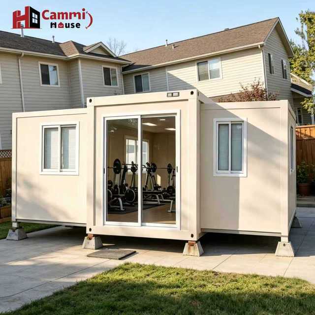 Cammi House 20ft Expandable Container House-Modular Eco Friendly Office Building School Hotel Hospital Use 5 Year Warranty