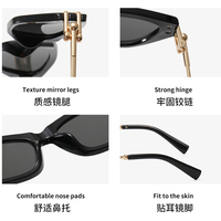 Lunettes de soleil de marque pour femme, collection 2026 : Nouveauté tendance, monture polygonale, style vintage léopard élégant
