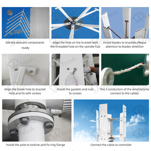 Generadores de Energía Eólica de Alta Eficiencia de 2KW, Sistema de Energía Híbrida Eólica Solar de 5KW, Modelo SW-5000H - Product Image 4