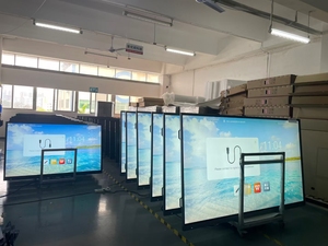 Ngón tay cảm ứng thông minh Bảng bằng văn bản tương tác phẳng 55 65 75 85 98inch 4K UHD với máy ảnh thông minh Bảng Trắng ifdp - Product Image 3