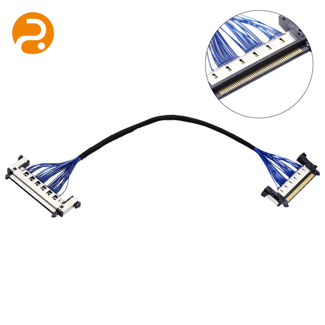 High Quality Customized Molex 30 Pin Molex JAE 40pin LVDS Cable for LCD Computer Monitor Electronic Applications Wiring Harness