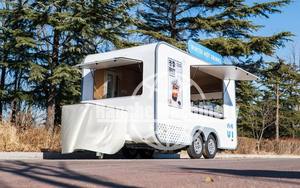 Chariot de nourriture mobile de rue, crème glacée, pizza, restauration rapide, à vendre aux États-Unis, remorque alimentaire mobile électrique rose - Product Image 5