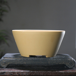 Purple <b>Clay</b> Bonsai <b>Pot</b> Conical Shape Large Desktop Planter Simple Elegant Design - Product Image 1