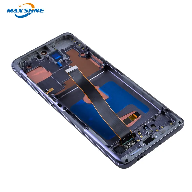 จอแสดงผลโทรศัพท์โทรศัพท์มือถือเดิมจอแสดงผล LCD แบบสัมผัสสําหรับ Samsung Galaxy S20 Ultra Digitizer เปลี่ยนจอ LCD