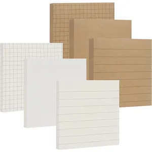 Wholesale no ink smearing 3x3 100 sheet paper material clear lined sticky notes