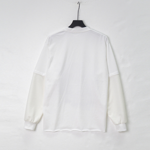 <span class=keywords><strong>T</strong></span>-shirt Pesante da Uomo con Stampa Personalizzata, Patchwork, Cerniera <span class=keywords><strong>e</strong></span> Maniche Lunghe <span class=keywords><strong>a</strong></span> Nido d'Ape - <span class=keywords><strong>T</strong></span>-shirt di Lusso - Product Image 5