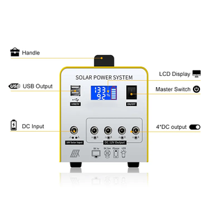휴대용 미니 FM 라디오 MP3 기능 가정용 태양광 조명 시스템 키트 12V DC 전원 공급 장치 - Product Image 4