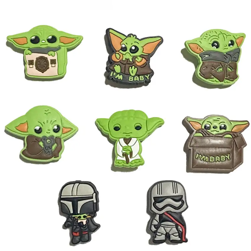 2022 Charms Yoda Thickening Series Cartoon Decoration Accessories 2022 Fashion Ladies Shoe Decoration Design Charms