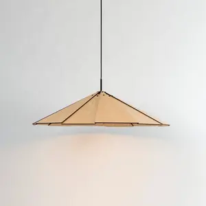 Lampada a sospensione a soffitto in legno massello con sospensione a sospensione da cucina moderna nordica decorativa antica in stile giapponese all'ingrosso