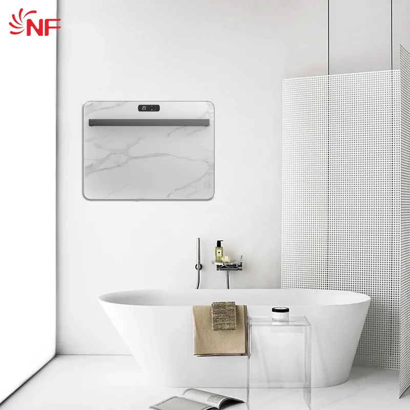 Toallero inteligente de lujo de fábricas modernas, toallero eléctrico montado en la pared, estante, calentador de toallas calentado