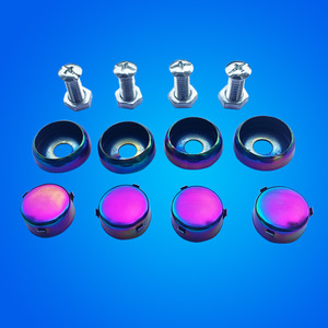 Vis et clips de plaque d'immatriculation de voiture en acier inoxydable, colorés, antivol, pour remplacement, réparation, usage général - Product Image 4