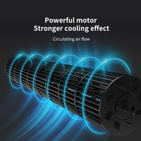 Ventilateur de climatisation mobile Airwens à installation facile avec roues, refroidissement par glace, télécommande, économie d'énergie, air purifié