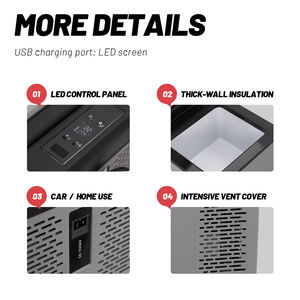 Compresseur <span class=keywords><strong>L</strong></span> <span class=keywords><strong>G</strong></span> Mini Rétro Réfrigérateur Écran LCD Contrôle Tactile Mini Réfrigérateur Alpicool C12 Plusieurs Couleurs 11.1l Noir 24 OEM/ODM 45W - Product Image 6