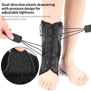 Ayarlanabilir Bağcıklı Sıkıştırmalı Destekli, Çift Taraflı Plakalı, Nefes Alabilen, İnversiyon Önleyici Koruma Sağlayan Ayak Bileği Bandajı - Product Image 3