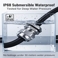 Presse-étoupe PG11 SS304 pour boîtier électrique, presse-étoupe étanche en acier inoxydable IP68