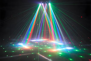 Hot bán trục kép bốn cánh tay di chuyển đầu ánh sáng với chùm tia laser Strobe hiệu ứng thích hợp cho DJ Disco Đảng buổi hòa nhạc thanh ánh sáng sân khấu - Product Image 5