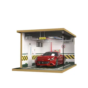 1 18 garage auto modell Suppliers-1:18 Simulation Parkplatz Modell Untergrund Garage Live Display Auto Modell Aufbewahrung sbox Staub dichtes Spielzeug Auto Schließfach Boy Spielzeug