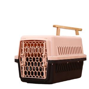 Yüksek kaliteli seyahat kedi köpek pet uçuş durumda katlanır taşınabilir pet seyahat taşıyıcısı kedi plastik kafes - Product Image 2