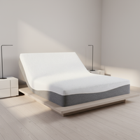 Cadre de lit pliable multifonctionnel avec contrôle par application, détection de la respiration, matelas hybride en mousse à mémoire de forme, rafraîchissant, pour chambre moderne