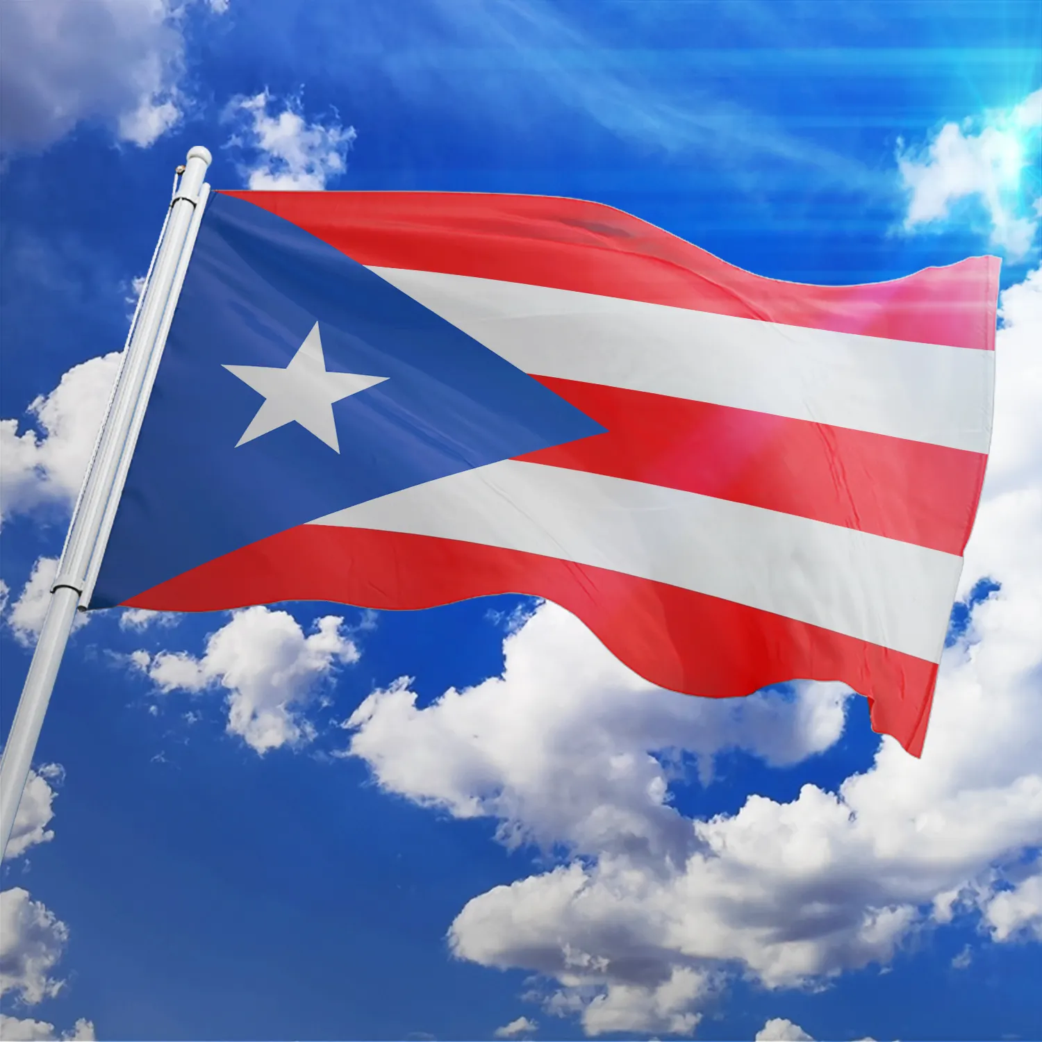 販促品を出荷する準備ができています3x5Ftプエルトリコ旗100% ポリエステル、真ちゅう製グロメット付きプエルトリコ旗