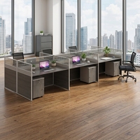Poste de travail de bureau moderne avec cloison, bureaux informatiques de luxe, ensemble de mobilier de direction et d'employé avec cloison de séparation, vente en gros