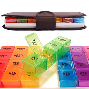 NBBLUESKY Notebook Style 7-Color Rainbow Travel Pill Storage Box 28 Grid Colorful Pill Box Hecho <span class=keywords><strong>de</strong></span> plástico duradero - Product Image 2