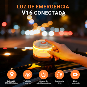 ExtraStar V16 Faro di Emergenza Approvato DGT con Geolocalizzazione GPS, Luce di Avvertimento per Auto, Impermeabile IP68 e Design Compatto, 1 Pezzo - Product Image 5