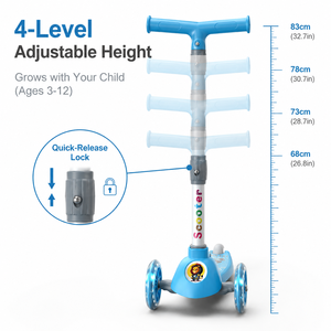 <span class=keywords><strong>Patinete</strong></span> Plegable Moderno para Niños, <span class=keywords><strong>Patinete</strong></span> Ligero de <span class=keywords><strong>3</strong></span> <span class=keywords><strong>Ruedas</strong></span> con <span class=keywords><strong>Ruedas</strong></span> LED de PU, Juguete Educativo para Deportes al Aire Libre <span class=keywords><strong>3</strong></span>-12 Años - Product Image 3