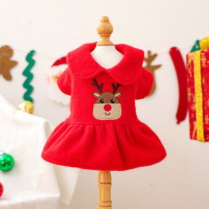 Vêtements pour animaux de compagnie en coton en gros, tenues de couple, robes pour l'hiver et l'été, pantalons pour <span class=keywords><strong>chien</strong></span> pour les fêtes de Noël et le Nouvel An, tenues de couple - Product Image 6