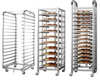 Chariot de séchage empilable en acier inoxydable 304 avec grille en fil métallique, tissage simple, soudé et découpé, pour boulangerie