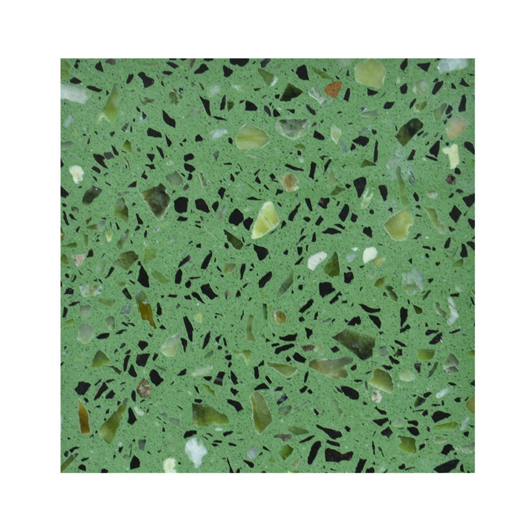 Polished Green Terrazzo Floor Tiles - Full Body Porcelain, image size:1046x1046
