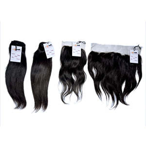 Paquete de Cabello con Cierre Frontal de Encaje HD, Extensiones de Cabello Humano 100% Natural, Proveedores de Cabello Humano de Templo Indio con Cierre Frontal de Encaje - Product Image 3