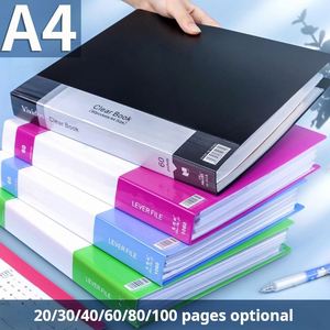 Plastic Pvc A4 Pockets School <b>Folders</b> <b>File</b> Business <b>Organizer</b> A4pu Leather Portfolio <b>Folder</b> High Quality - Product Image 2