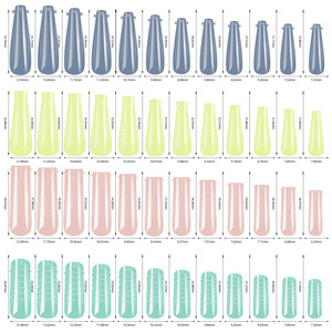 144 pièces pour <span class=keywords><strong>Kit</strong></span> de formes d'ongles en Polygel 12 tailles réutilisables double constructeur <span class=keywords><strong>Gel</strong></span> cercueil ballerine ongles Extension moules Salon doigt conception - Product Image 6