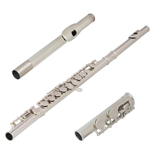 Cina fabbrica di vendita diretta di alta qualità MBAT 16 fori o C tono flauto d'argento con scatola di cuoio - Product Image 5